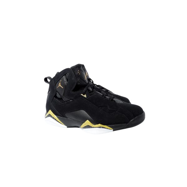 Jordan True Flight Black Metallic Gold-White