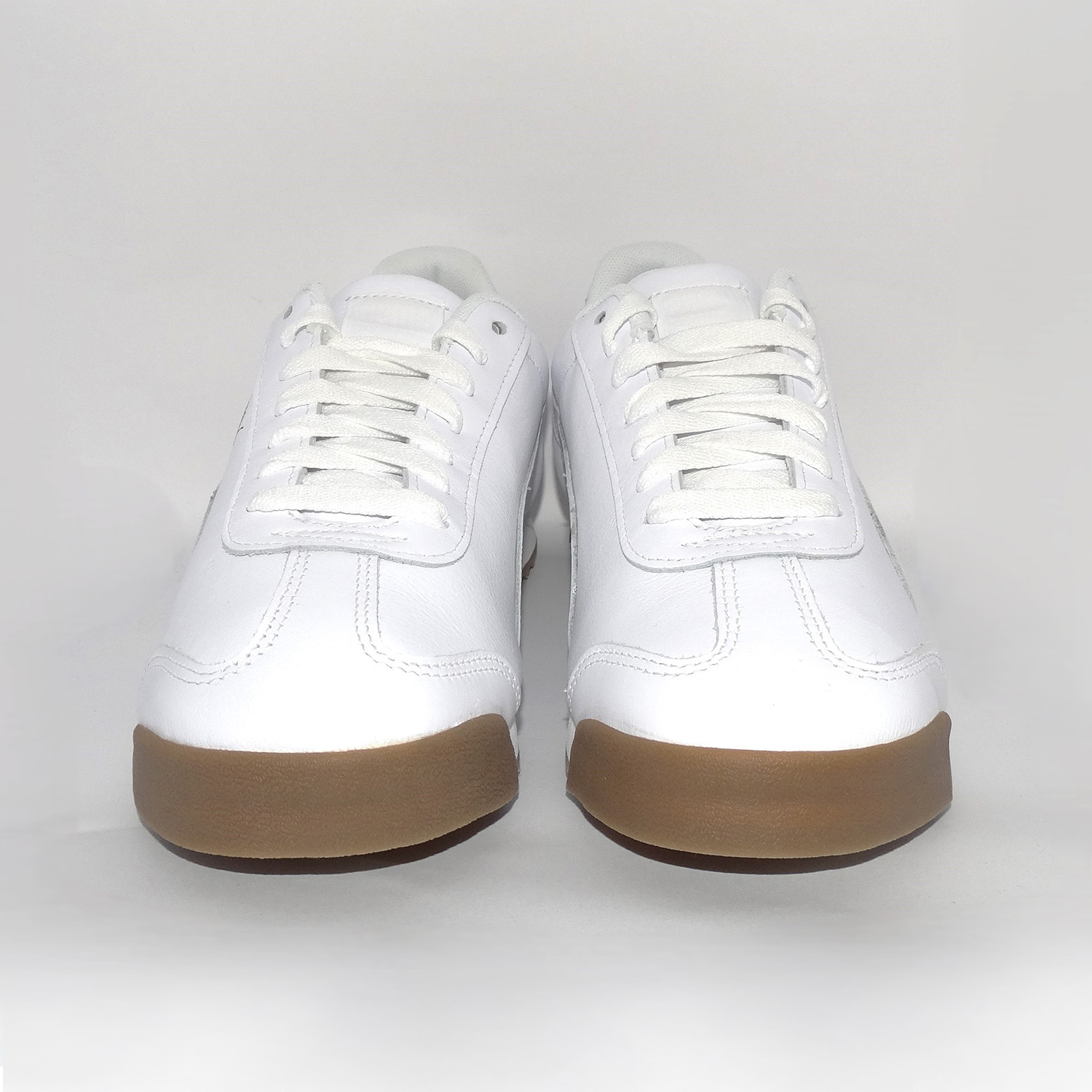 191239898640-1 ZAPATILLAS CLASICAS BLANCAS CON DETALLES DORADOS - Imagen 1