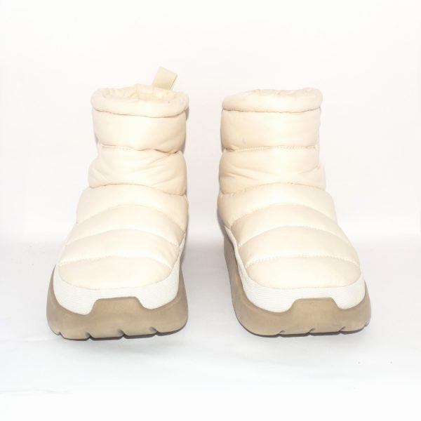 BOTIN URBANO ACOLCHADO MEDIA CAÑA BEIGE Y MARRON CLARO