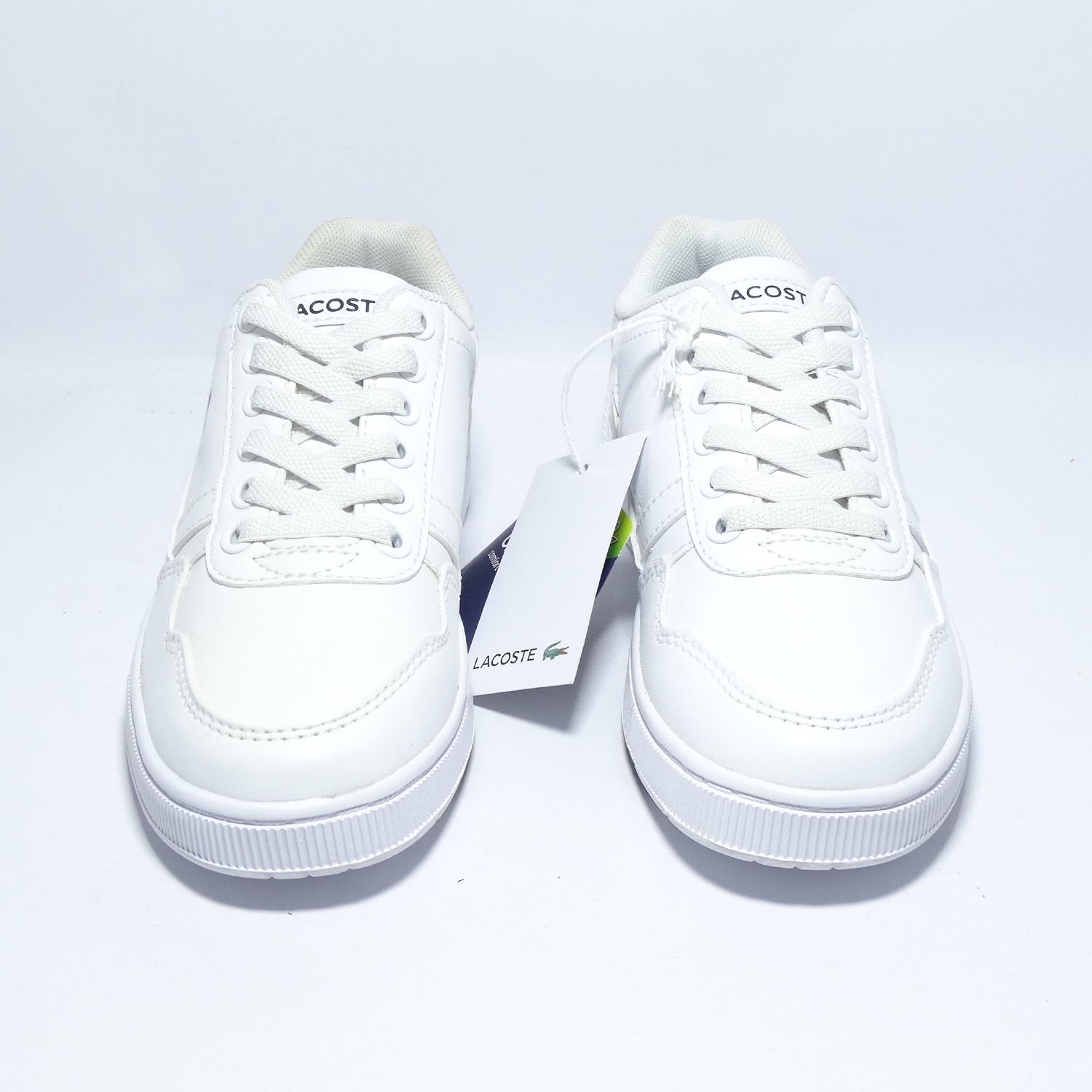 5012123962221-1 ZAPATILLAS URBANAS BLANCAS CON DETALLES VERDE OSCURO - Imagen 1