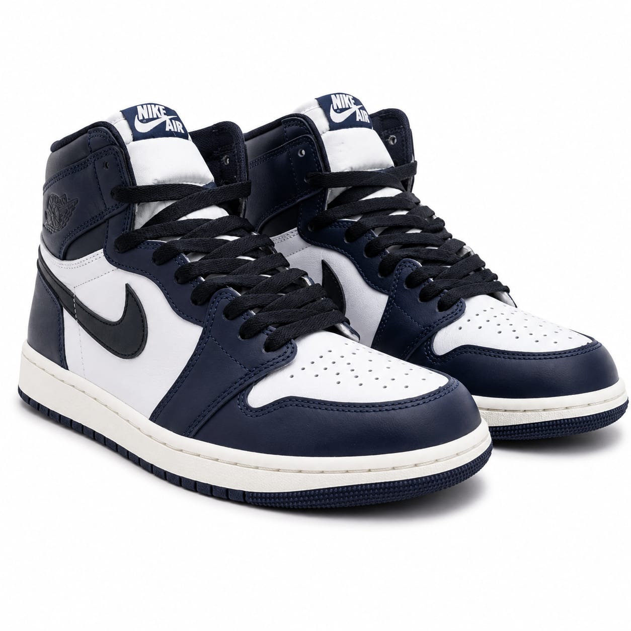 Jordan Retro 1 Azul Zapatillas Premium De Corte Alto En Azul Marino Y Blanco - Imagen 1
