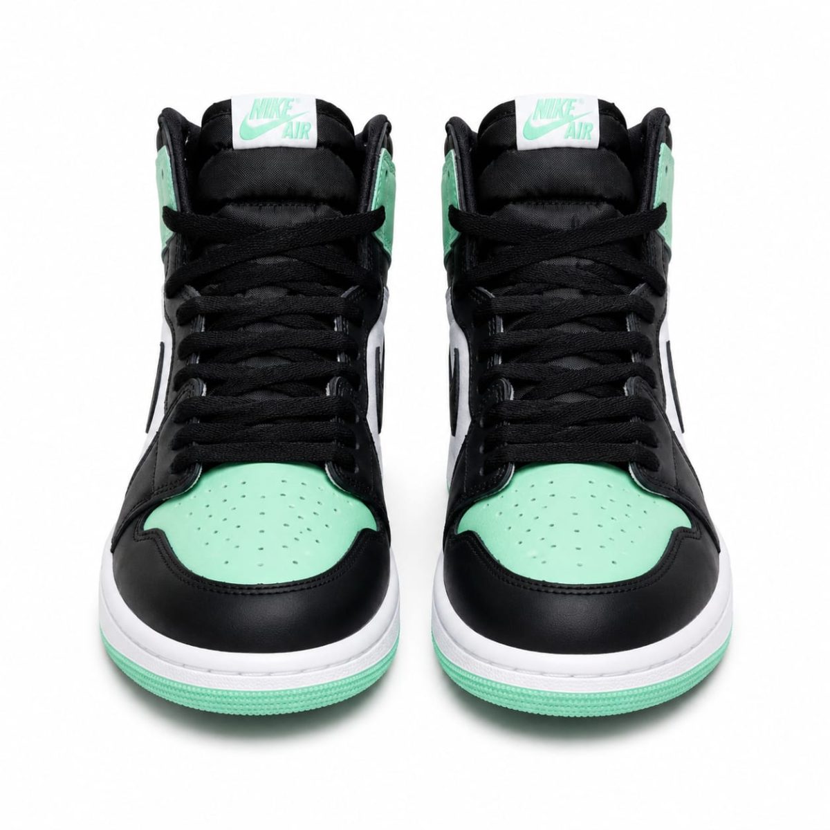 Zapatilla Premium De Inspiración Retro Blanco Con Negro Y Detalles Verde - Imagen 2