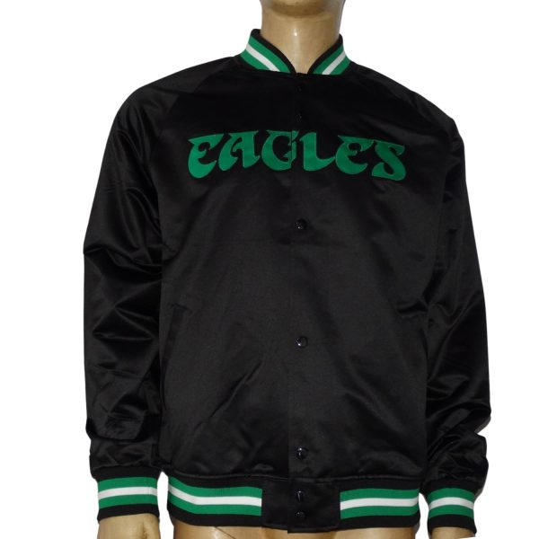 Bomber Negra Logo Verde detalles Verdes-Blancos