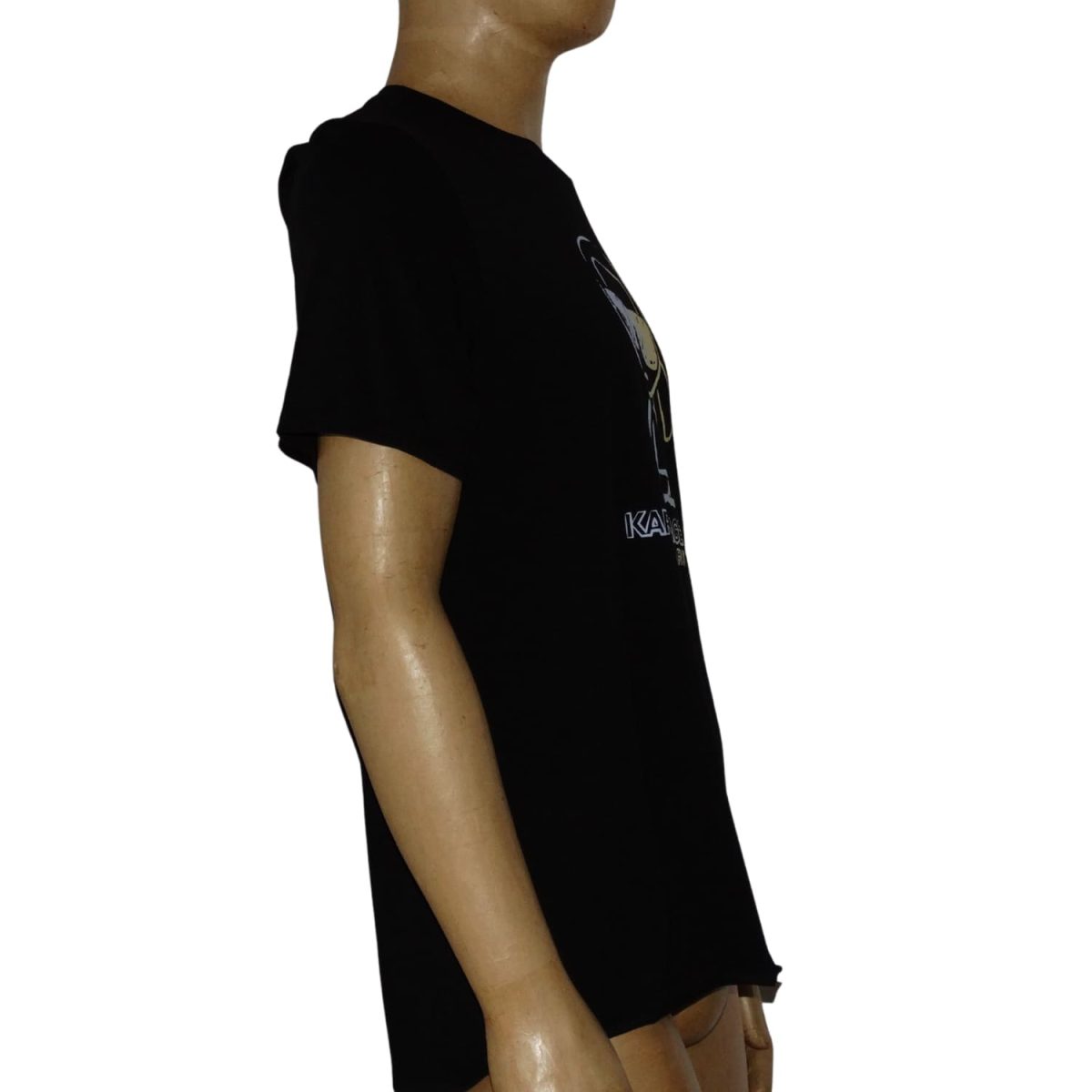 Polera Cuello Redondo Negra Logo Amarillo-Azul - Imagen 2