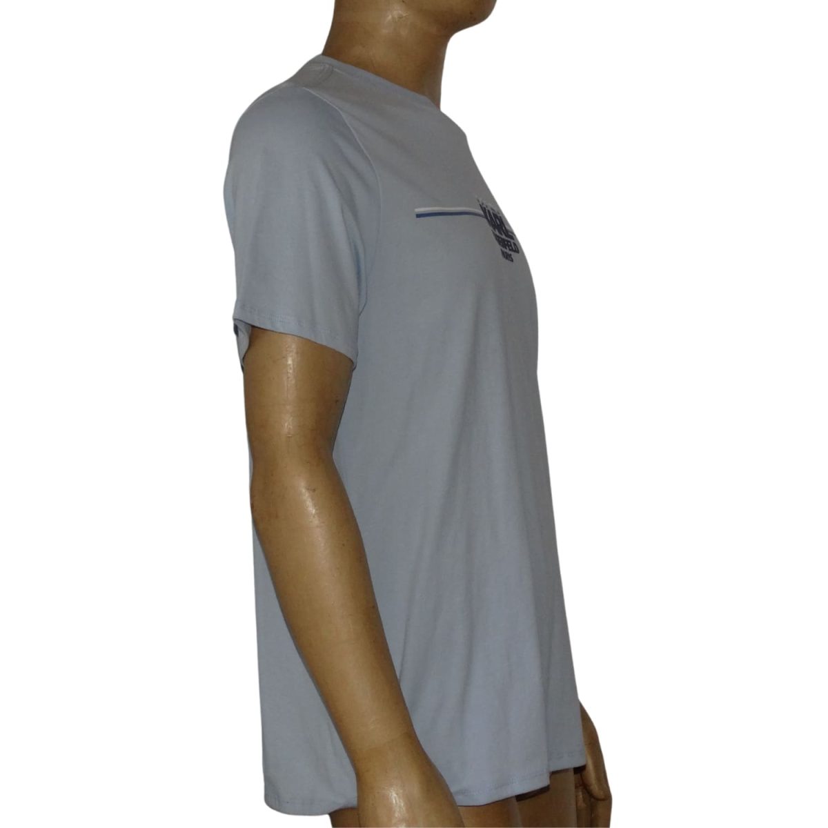Polera Cuello Redondo Celeste Logo Engomado Azul Marino - Imagen 2