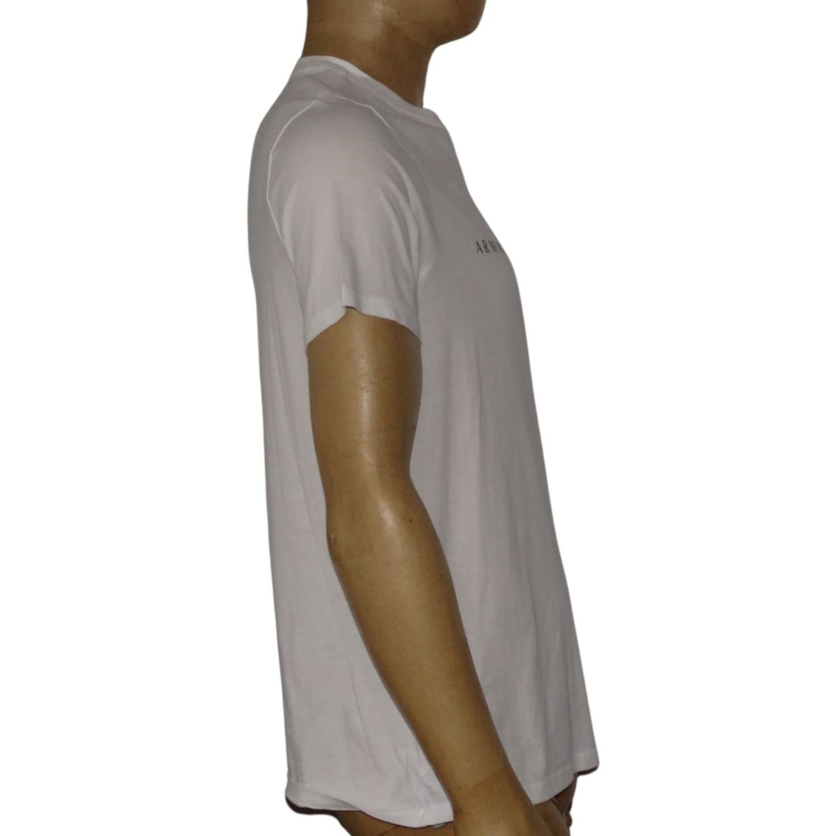 Polera Cuello Redondo Blanca Logo Negro - Imagen 2