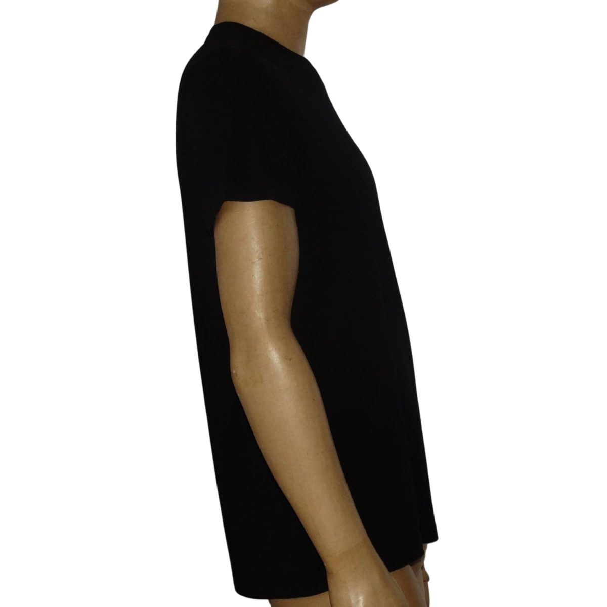 Polera Cuello Redondo Negra Logo Engomado 3D - Imagen 2
