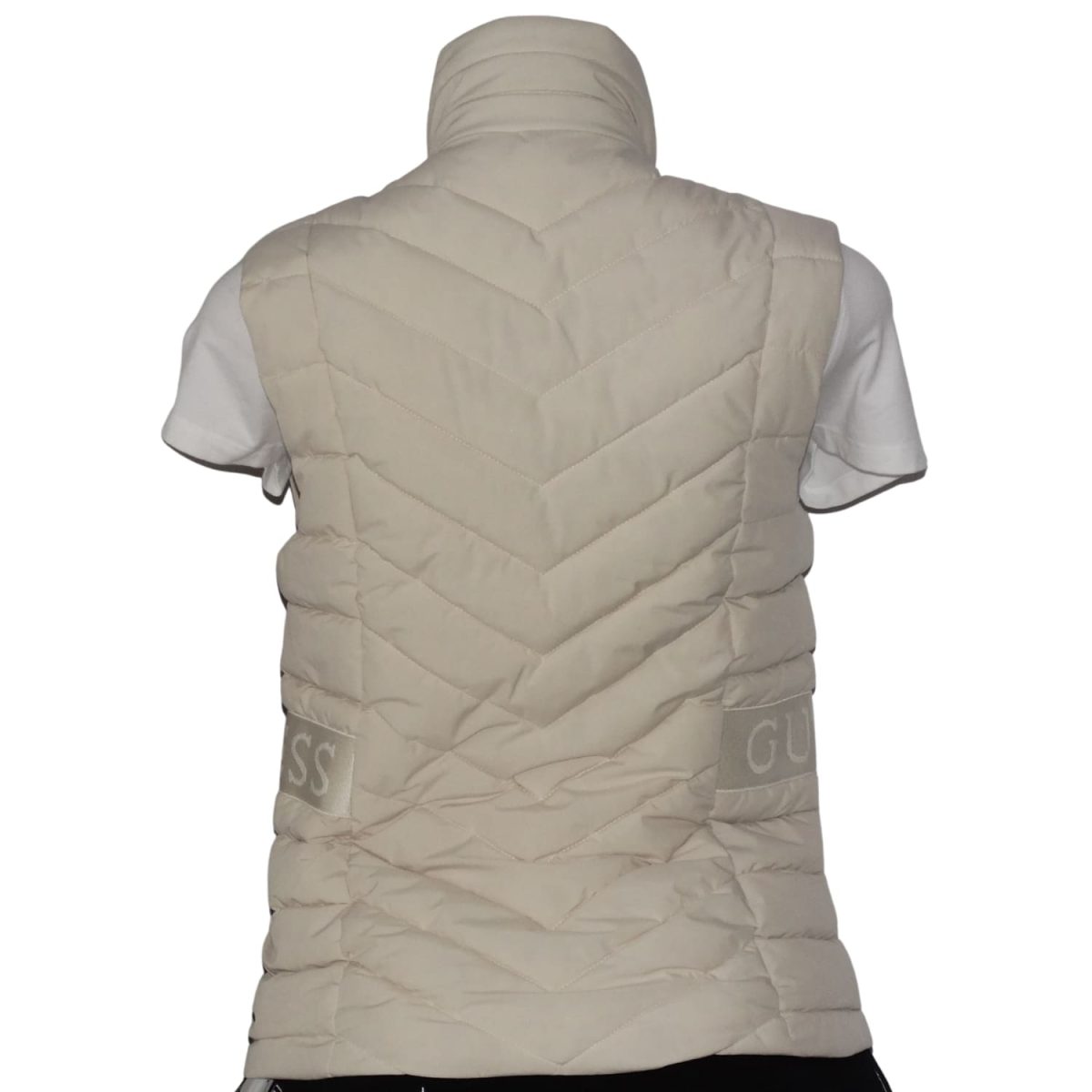 Parka Sin Mangas Beige Logotipo en Caderas - Imagen 2