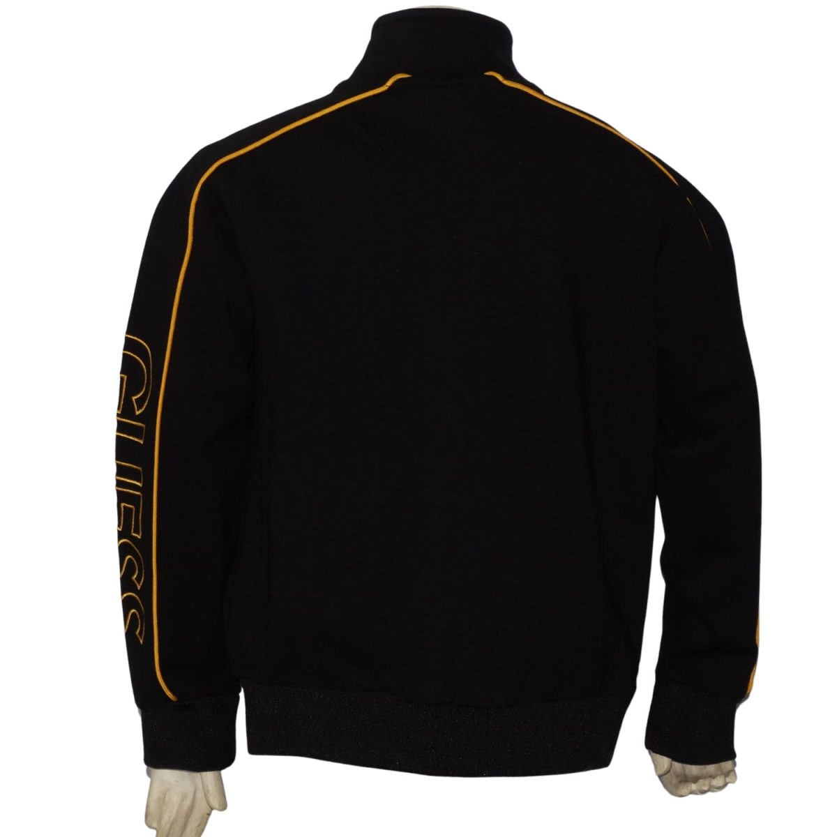 Poleron Con Cierre Negro Diseño Amarillo Engomado - Imagen 3