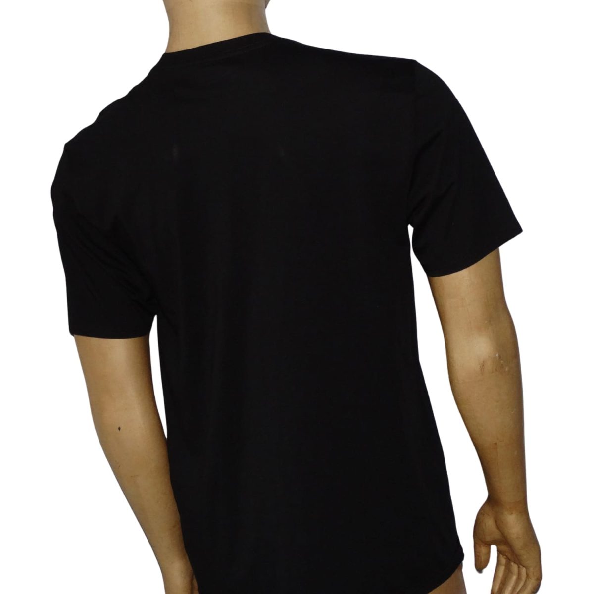 Polera Cuello Redondo Negra Con Logo Detalles Blancos - Imagen 3