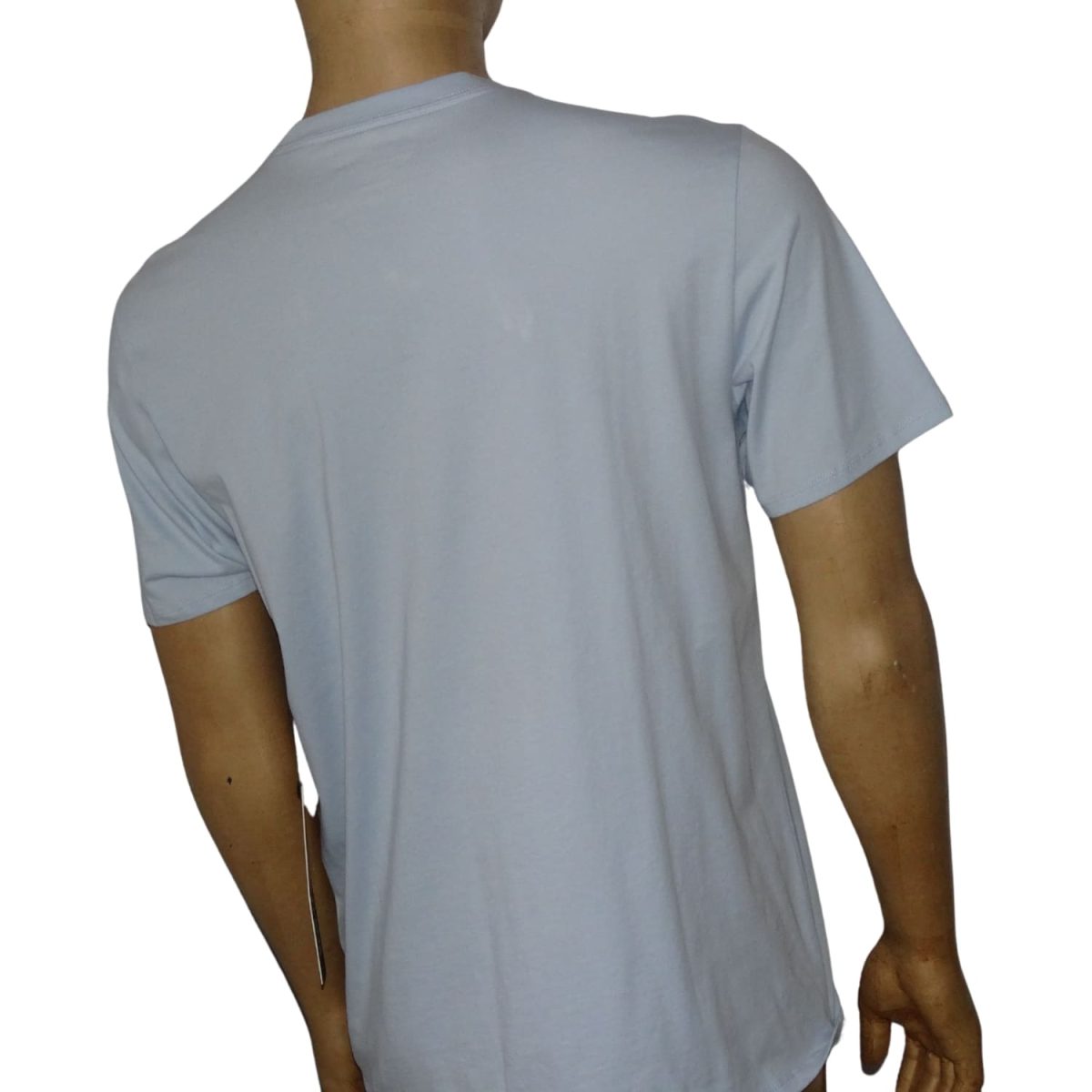 Polera Cuello Redondo Celeste Logo Engomado Azul Marino - Imagen 3
