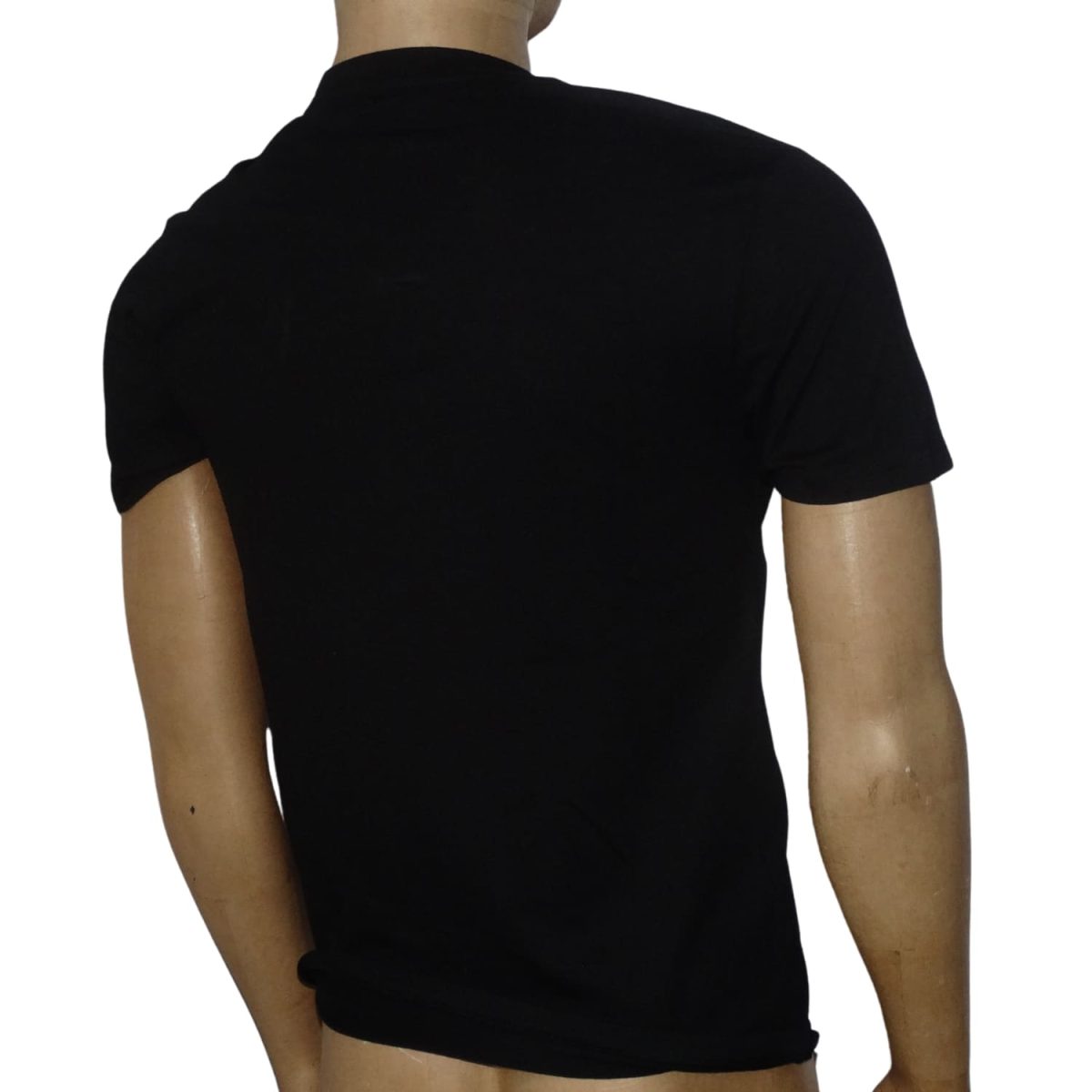 Polera Cuello Redondo Negra Logo Calabera Gamuza Multicolor - Imagen 3