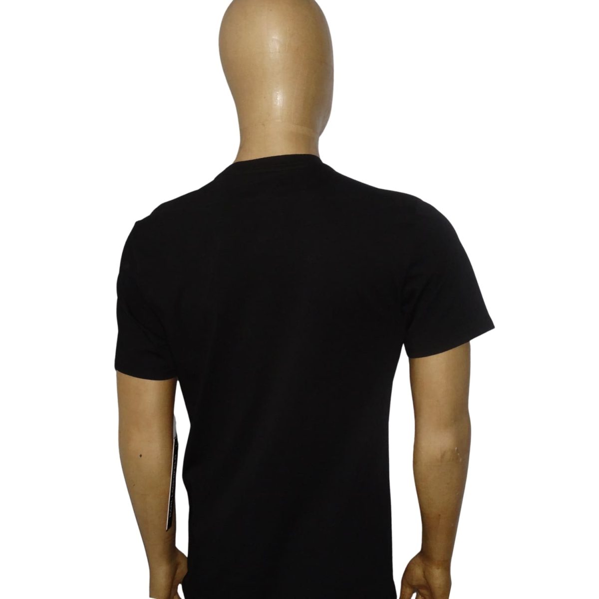 Polera Cuello Redondo Negra Logo Blanco Engomado - Imagen 3