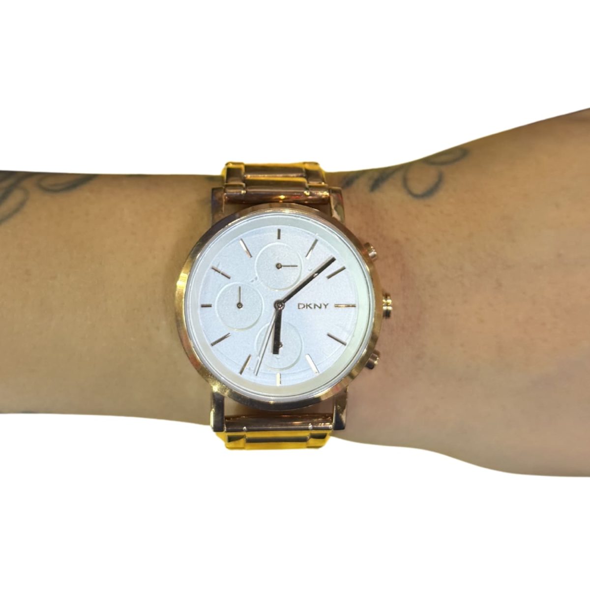 Reloj Dorado cara Blanca DKNY - Imagen 3