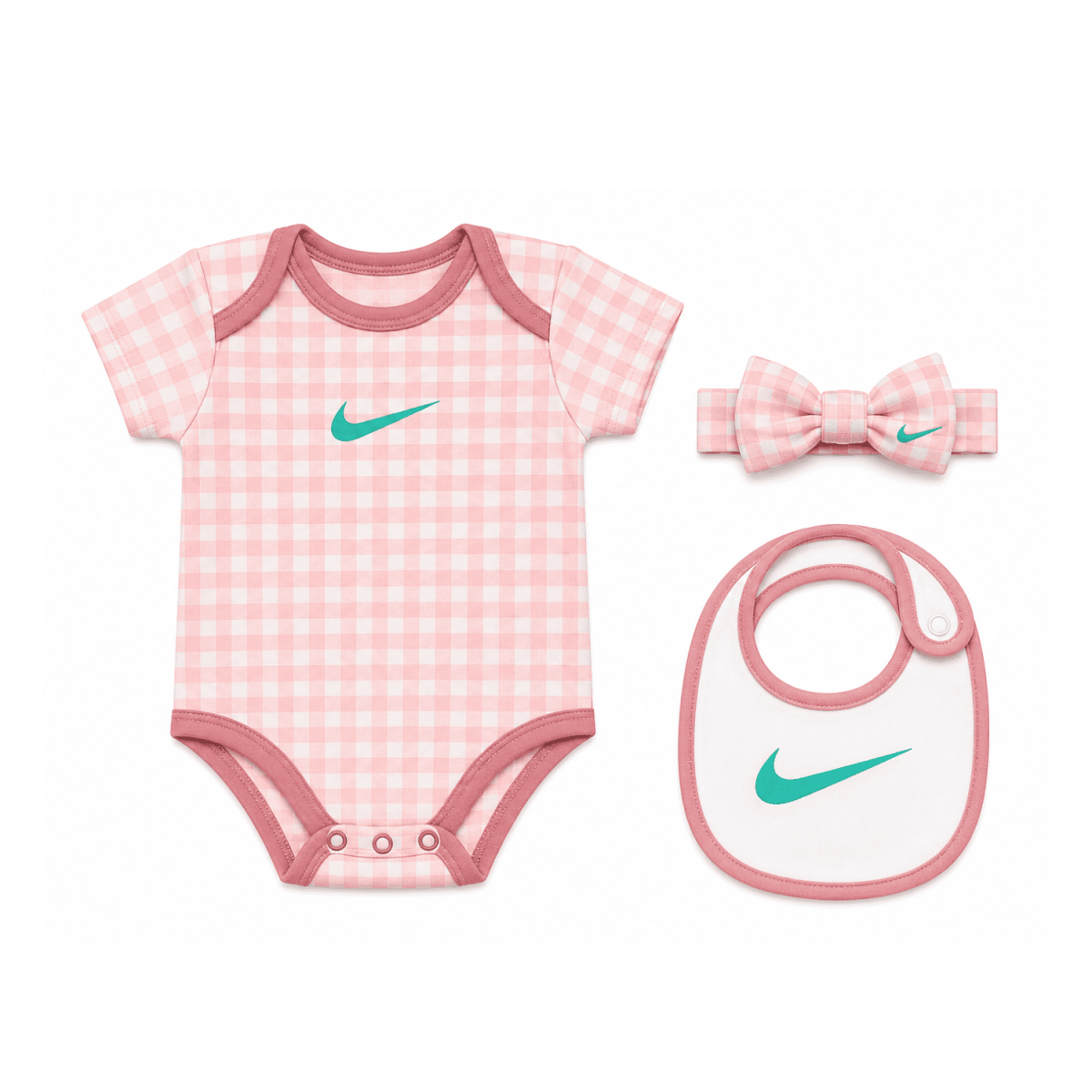 Set 3 Piezas Rosa y Blanco - Imagen 2