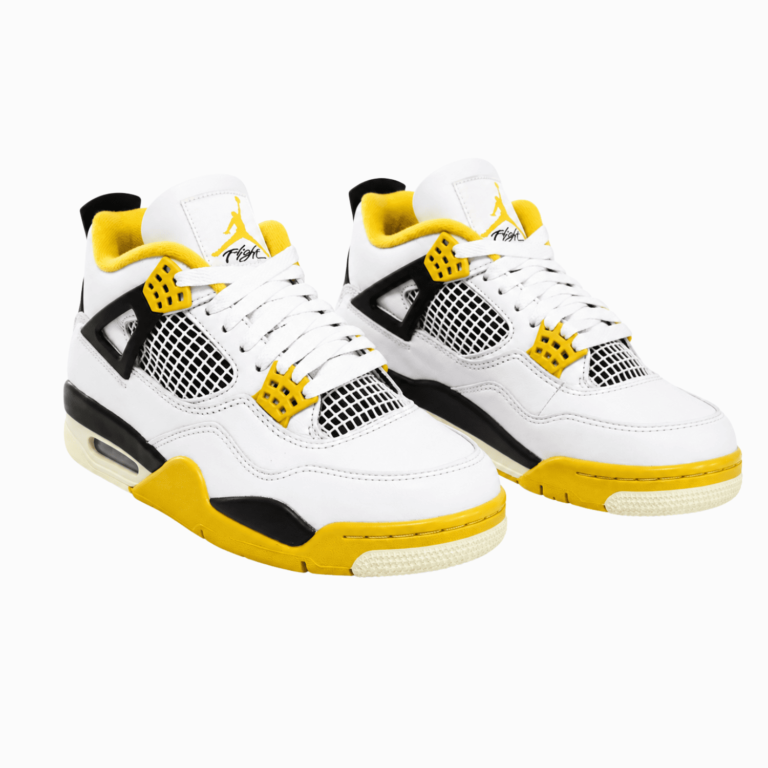 Air Jordan 4 Retro Talla 38 Zapatilla Blanca y Amarilla - Imagen 1