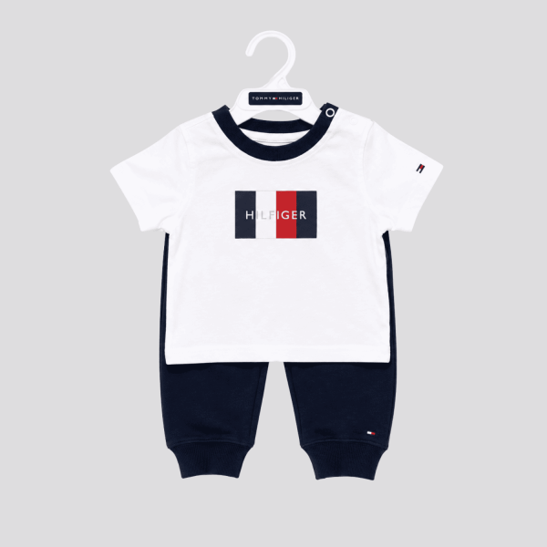 Conjunto 2 Piezas Blanco y Azul Marino
