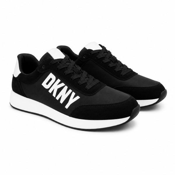 Zapatilla Casual Negra Logo Blanco