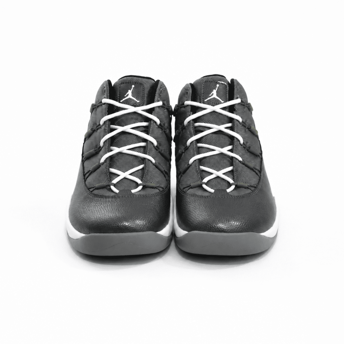 Zapatilla Prime Fligth Gris - Negro De Media Caña - Imagen 2