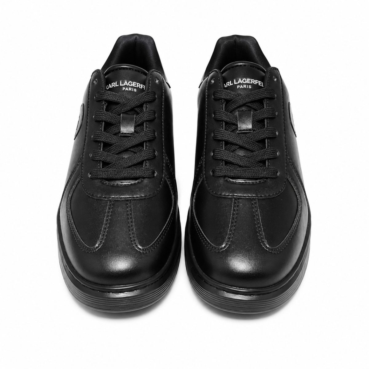 Zapatilla Casual Negra Con Detalles Plateados Y Logo Lateral - Imagen 2