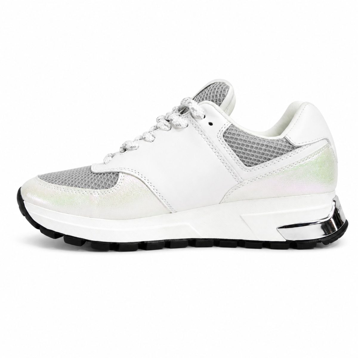 Zapatilla Blanca - Holográfica Con Logo De Brillo - Imagen 5