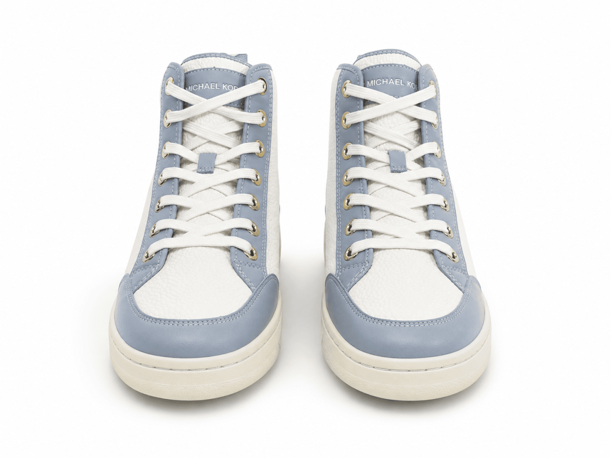 Shea Mid High Top Faux Leater Pale Blue - Imagen 2