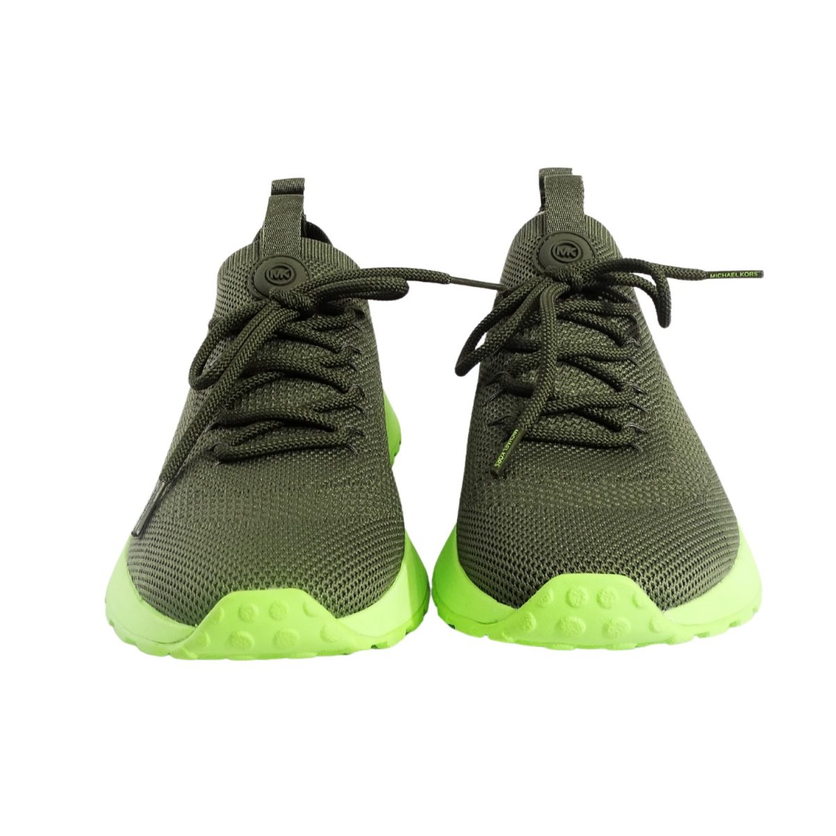 Zapatilla Deportiva De Malla Verde Con Detalle De Cuero En Monograma - Imagen 2
