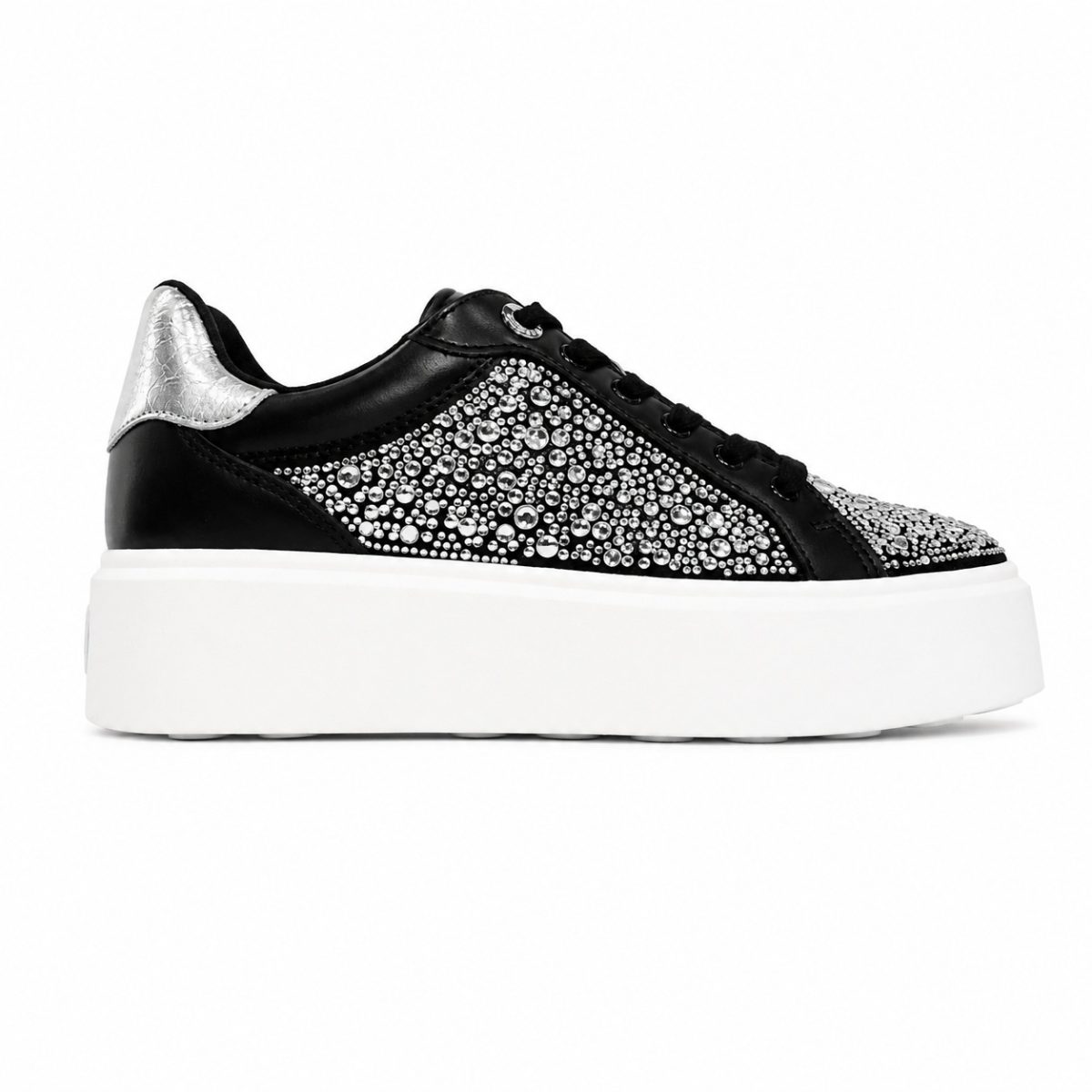 Zapatillas Negras Y Brillos Con Plataforma - Imagen 3