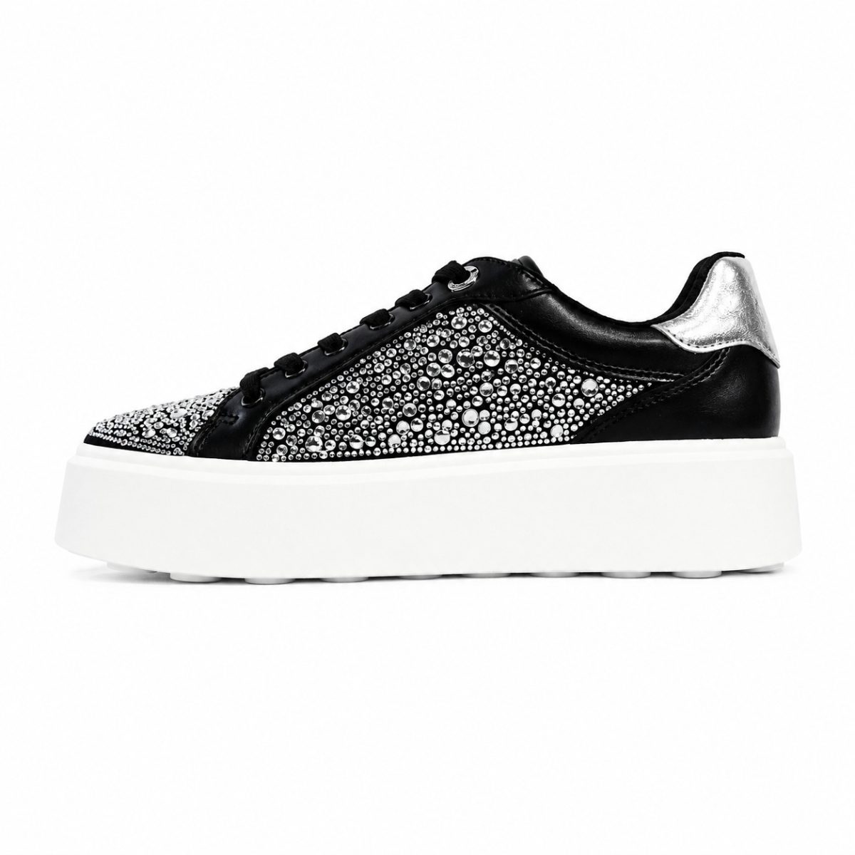 Zapatillas Negras Y Brillos Con Plataforma - Imagen 5