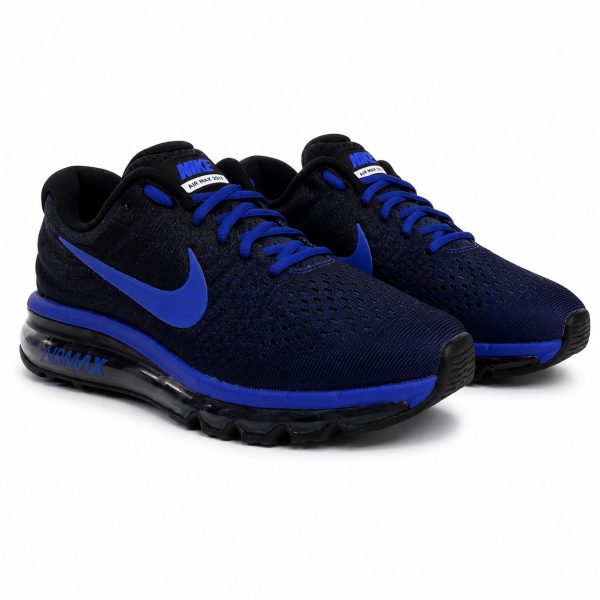 Zapatilla Deportiva Degrade Azul - Negro Con Aire