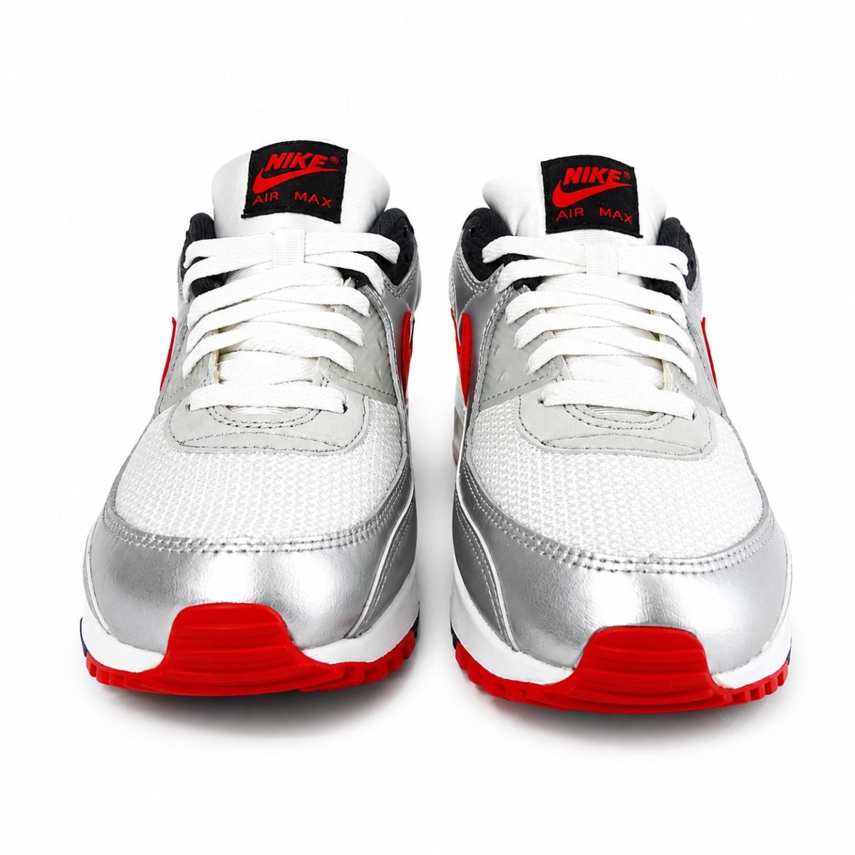 Zapatilla Retro Plateada - Rojo Con Aire - Imagen 2