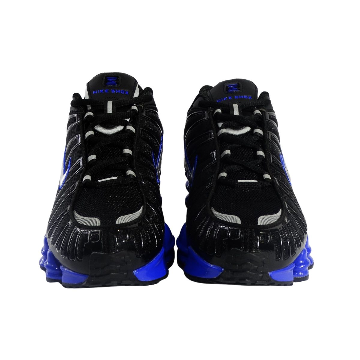 Zapatilla Negra Con Columnas De Soporte Azul - Imagen 2