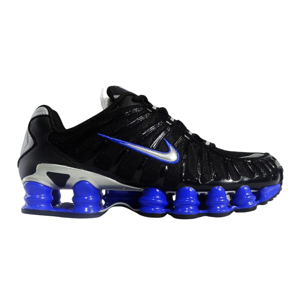 Zapatilla Negra Con Columnas De Soporte Azul - Imagen 3