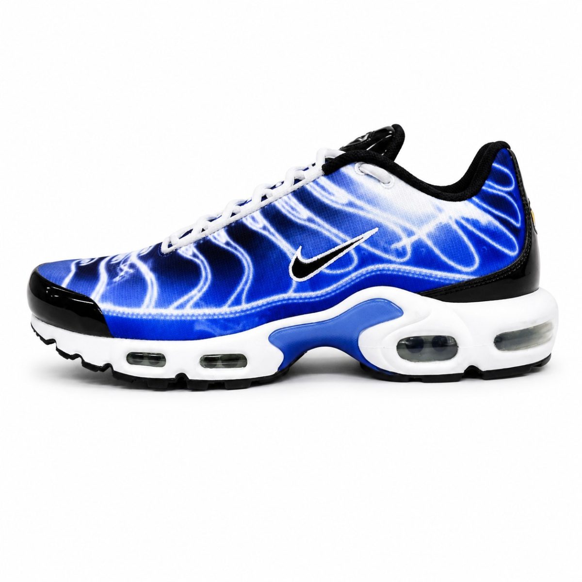 Zapatilla Deportiva Azul - Blanco Con Detalle En Charol Y Aire En la Suela - Imagen 5