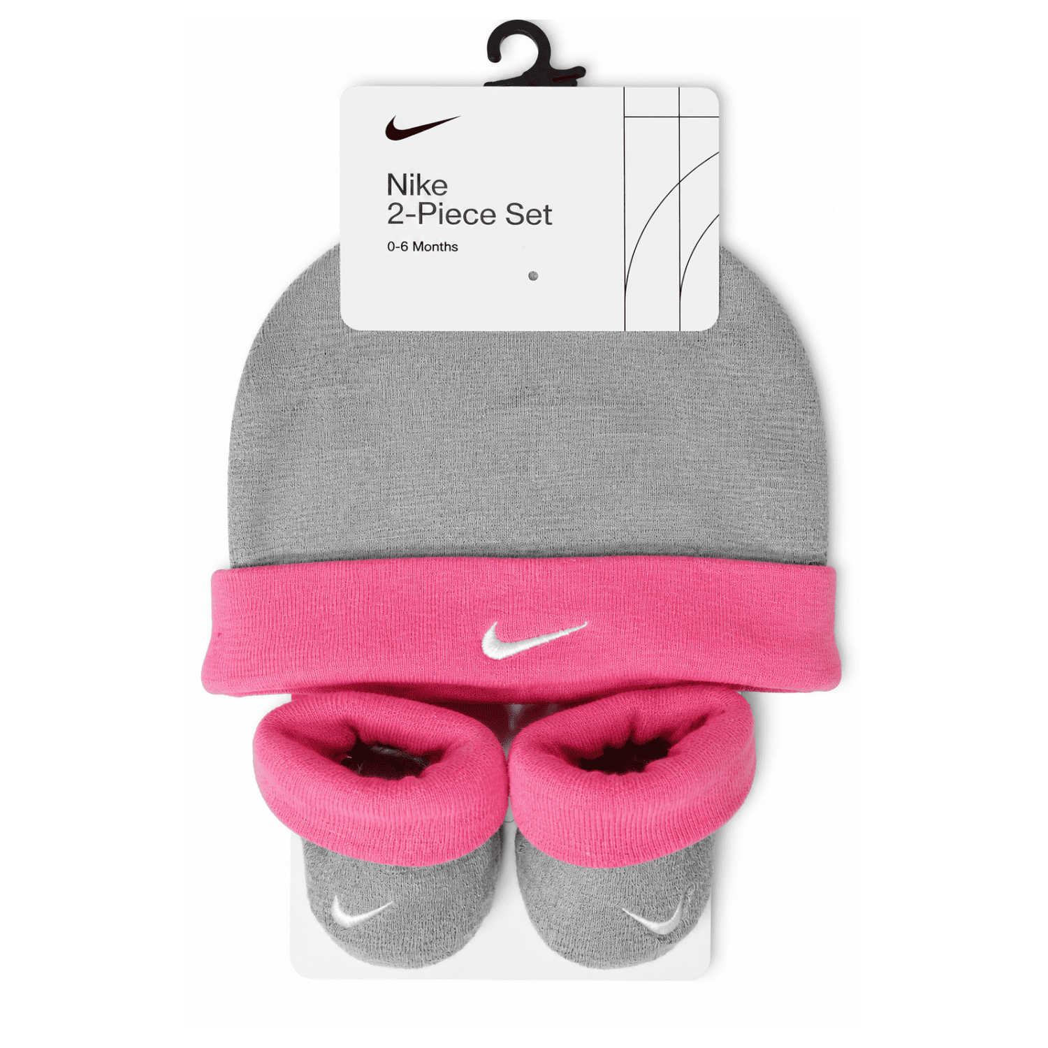 Set 2 Piezas Nike 0 a Meses Set 2 piezas Gris y Rosa - Imagen 1