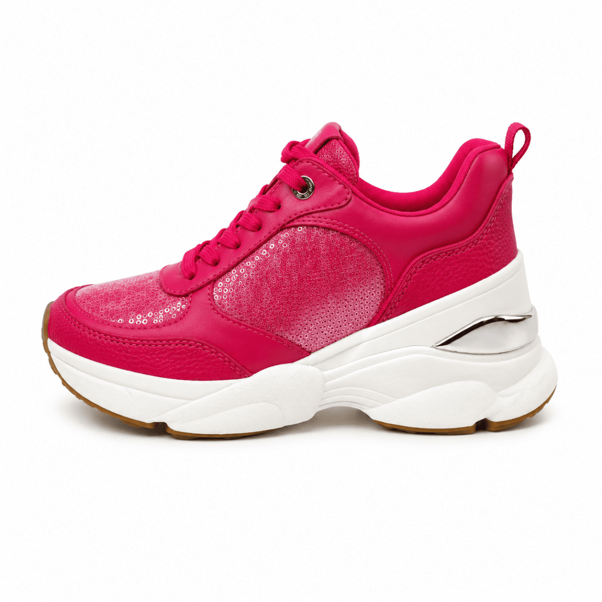 Zapatilla Fucsia Altura Interna Con Plataforma - Imagen 5
