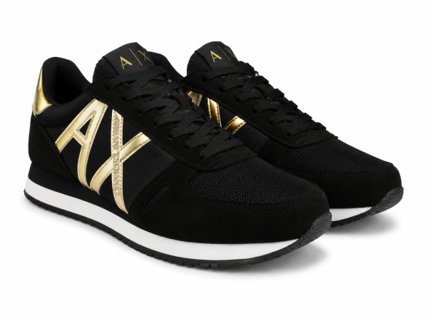 Zapatilla Negra y Dorado
