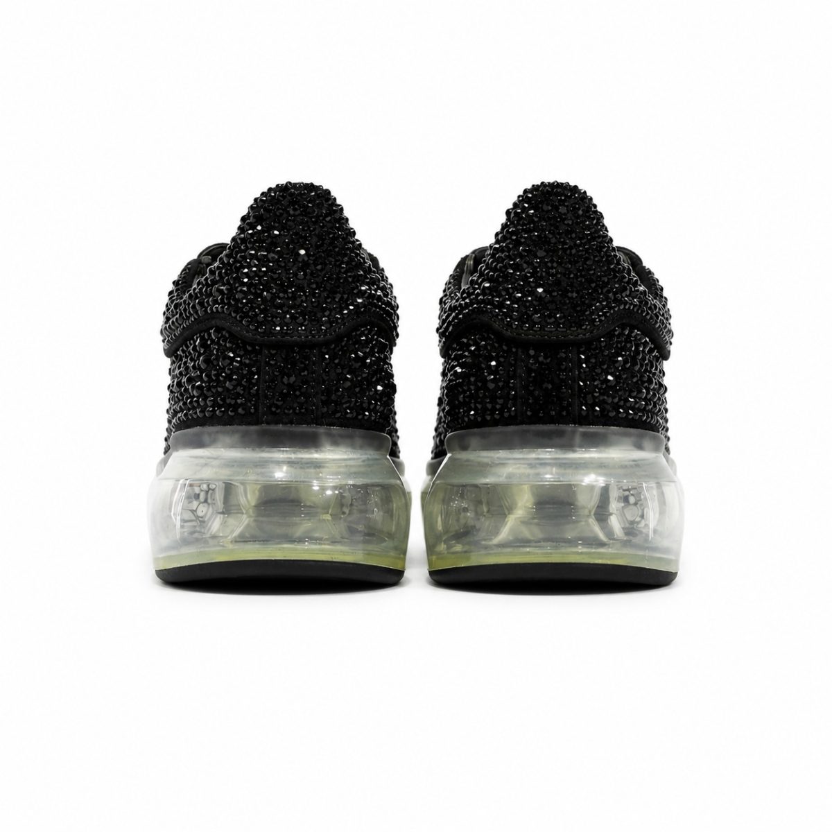 Zapatilla Negra Con Brillos Y Aire - Imagen 4