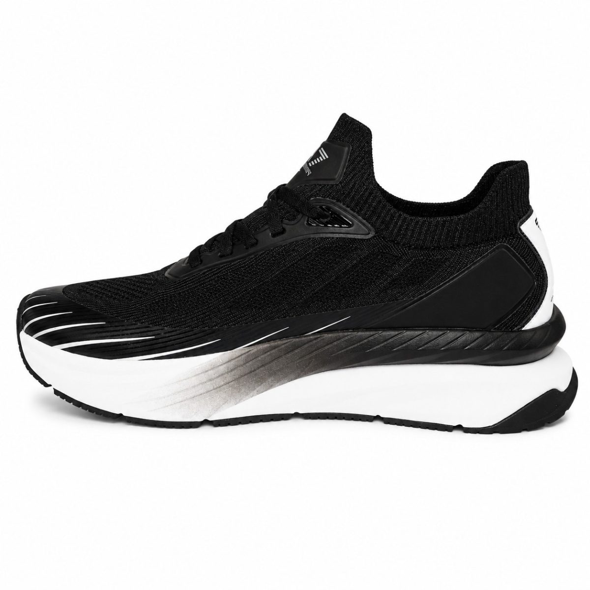 Zapatilla Deportiva Negra Con Detalles Blancos y Gris - Imagen 5