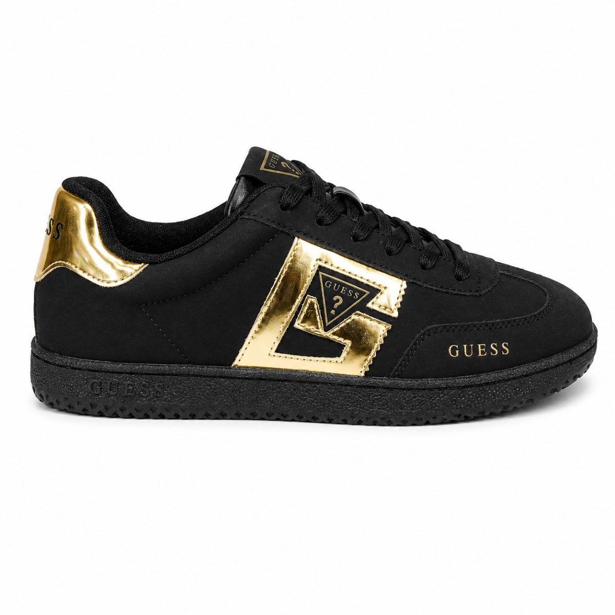 Zapatilla Casual Negra Con Detalles Dorados - Imagen 3