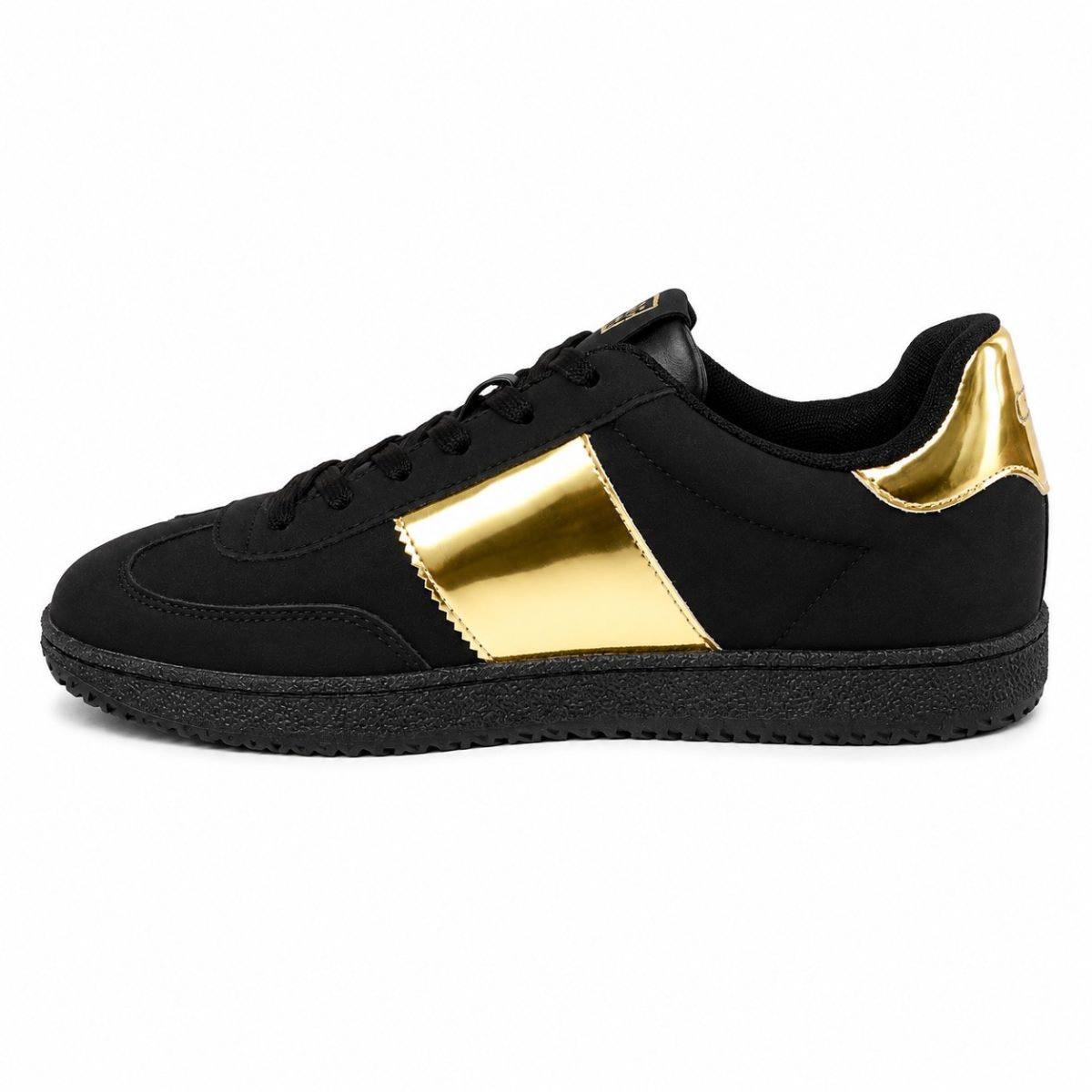 Zapatilla Casual Negra Con Detalles Dorados - Imagen 5