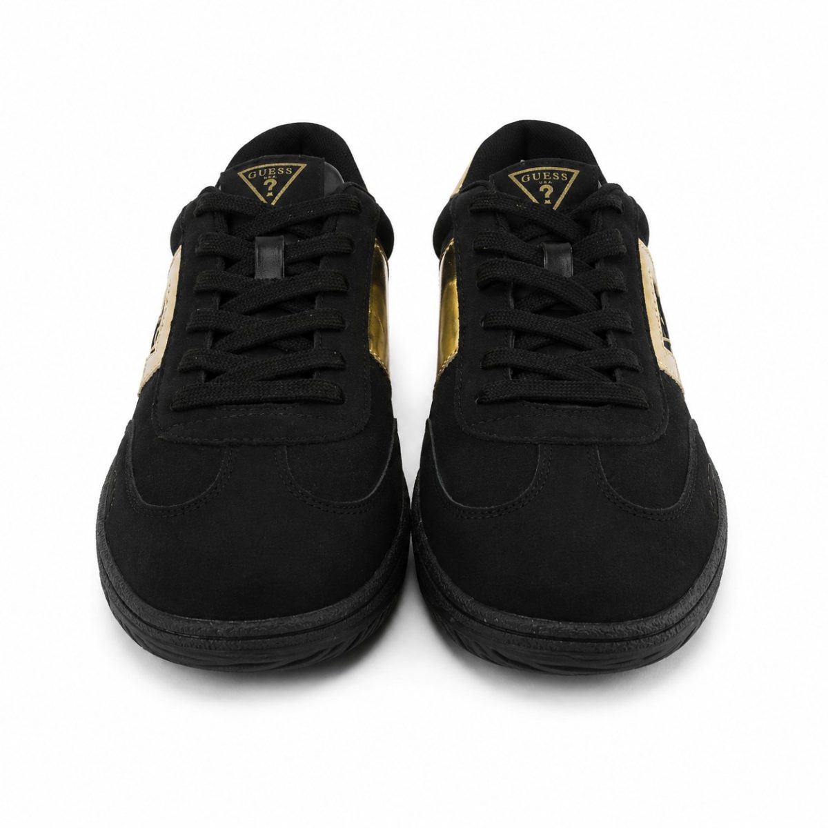 Zapatilla Casual Negra Con Detalles Dorados - Imagen 2