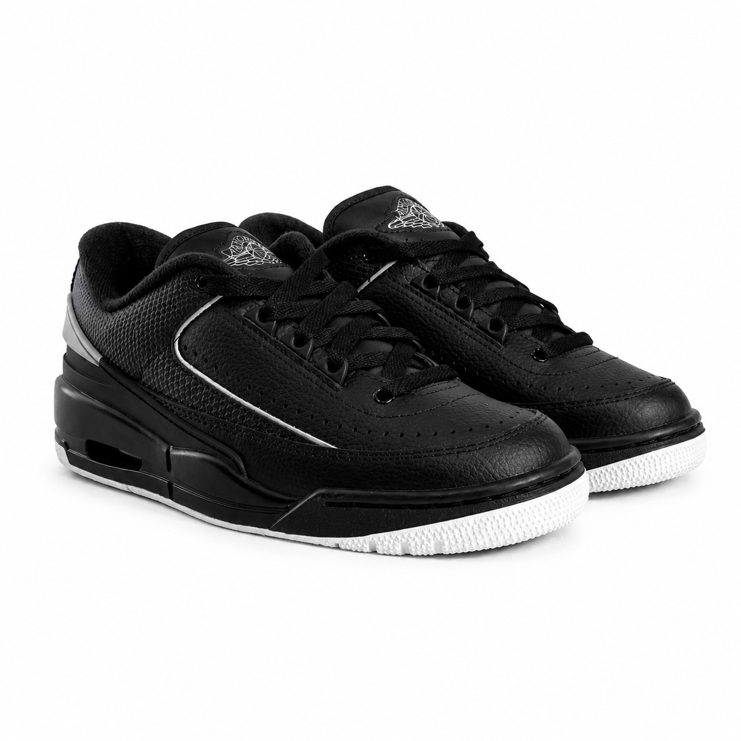 Zapatilla Jordan 2-3 Zapatilla Deportiva Negra Con Detalles Plateados Y Aire En Talón - Imagen 1