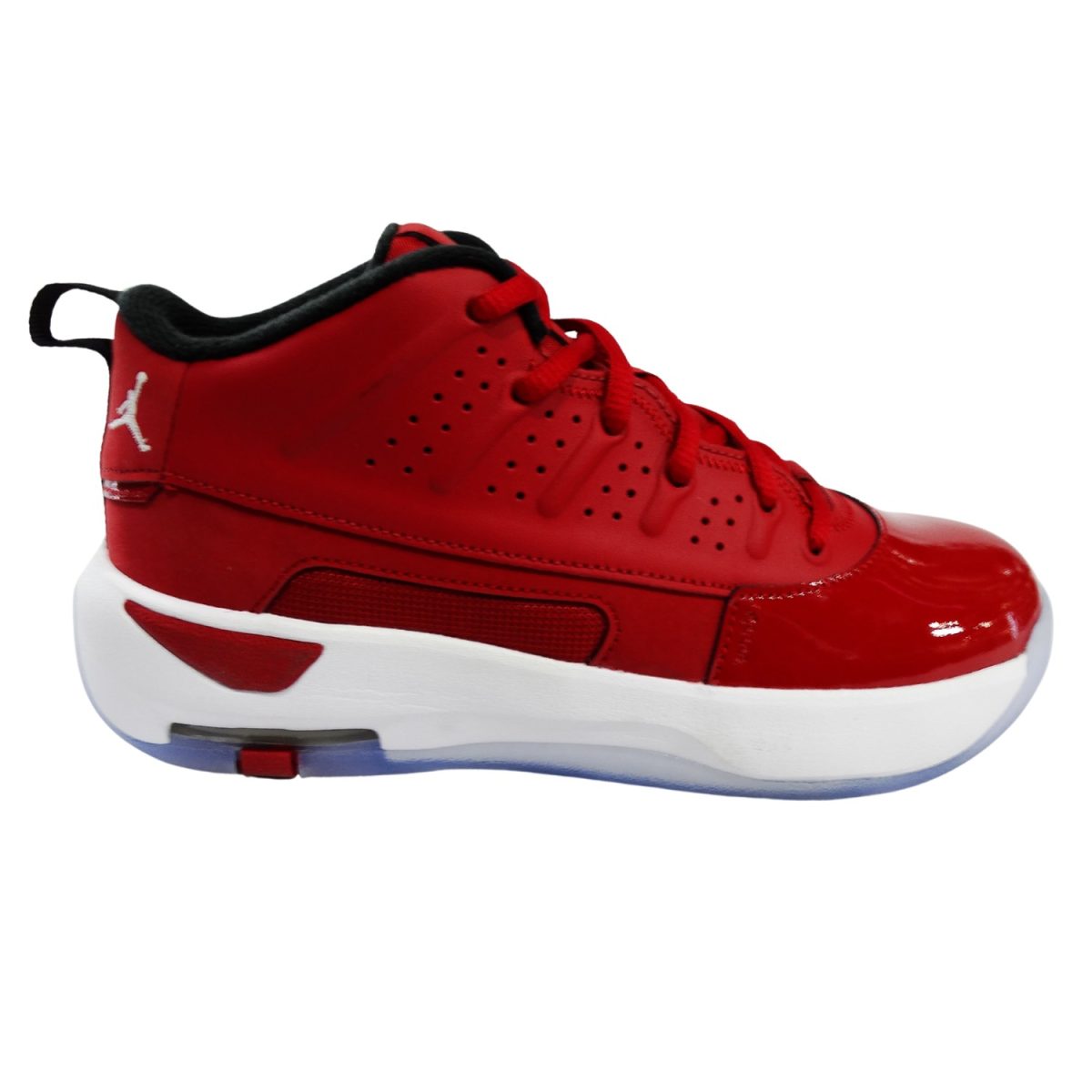 Zapatilla Deportiva Roja Con Detalles En Charol De Media Caña - Imagen 3