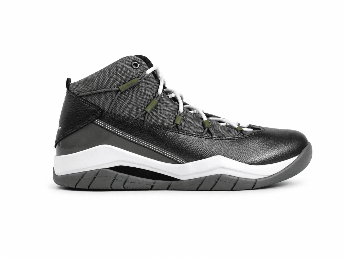 Zapatilla Prime Fligth Gris - Negro De Media Caña - Imagen 3