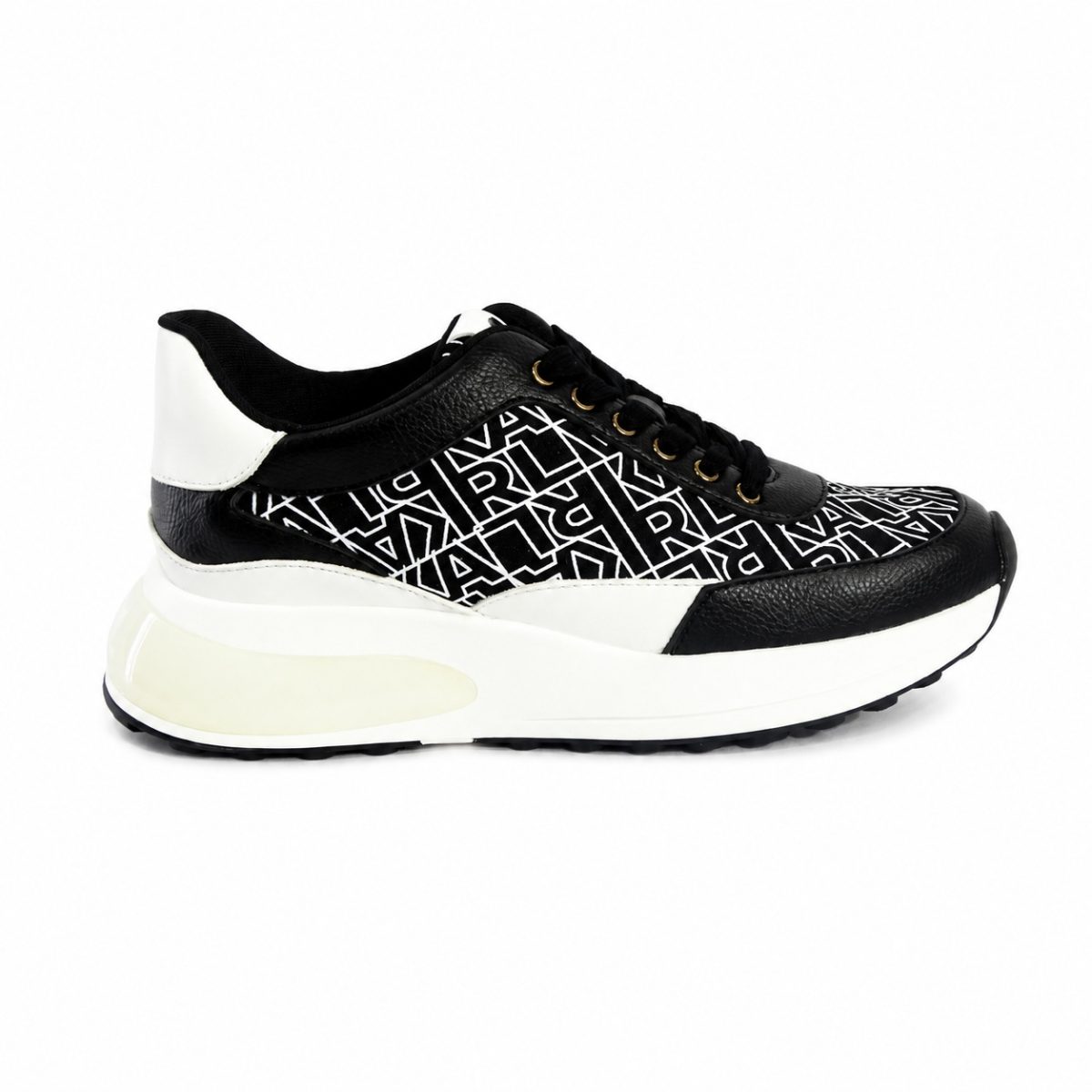 Zapatilla Multilogo Negro - Blanco - Imagen 3