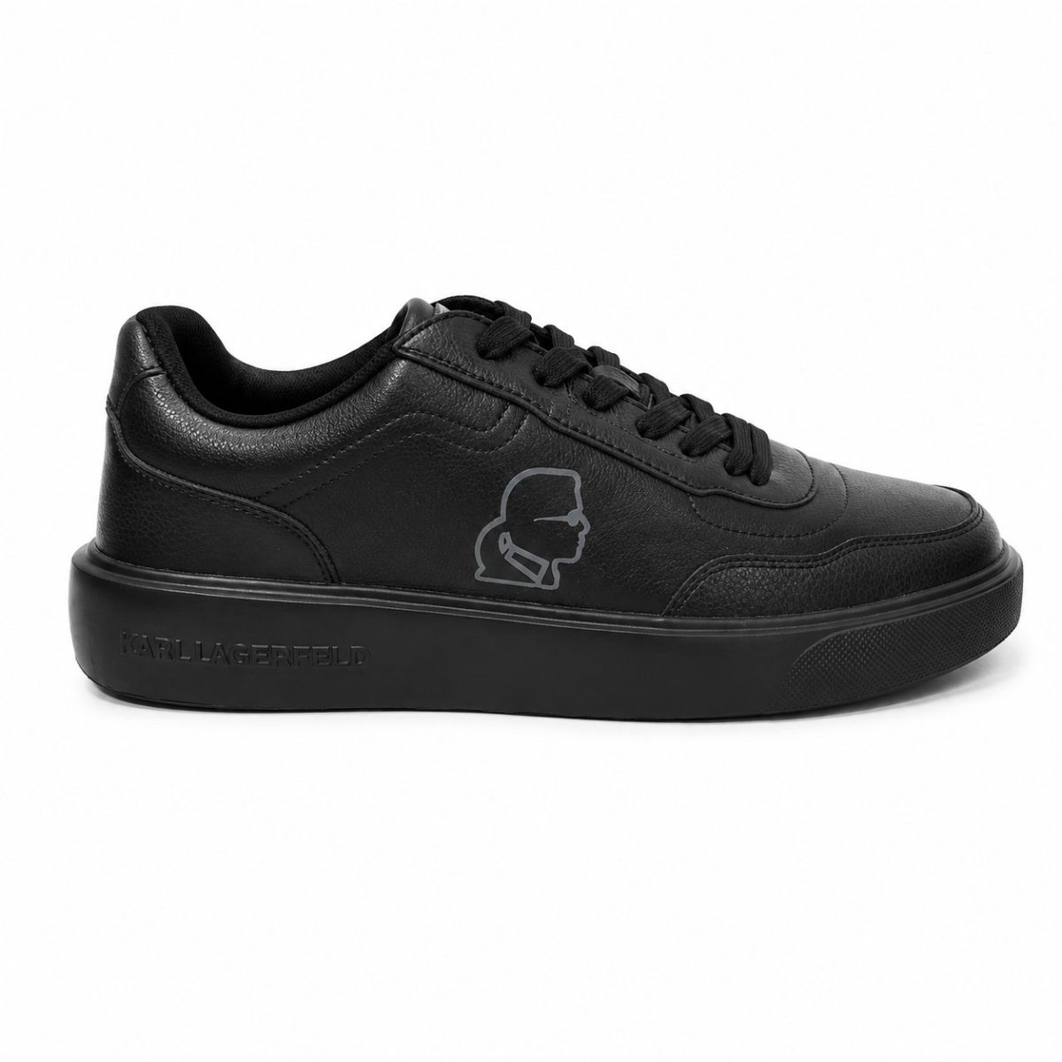 Zapatilla Ocasional Negra Con Logo Lateral - Imagen 3