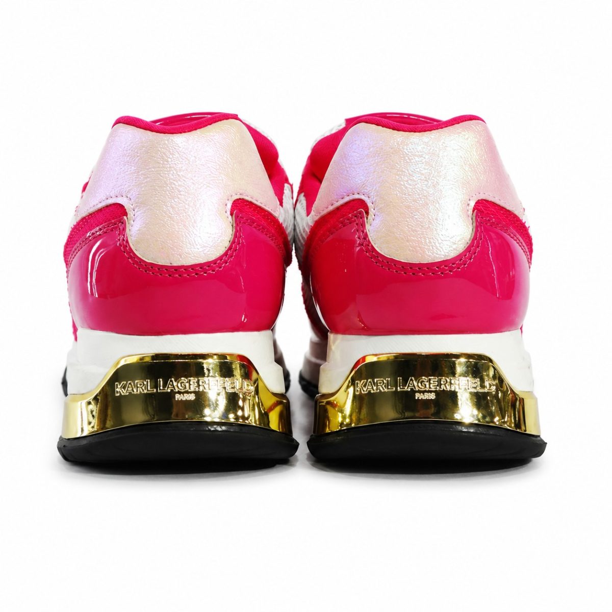 Zapatilla Pink Tela y Charol Con Logo Lateral De Brillos - Imagen 4