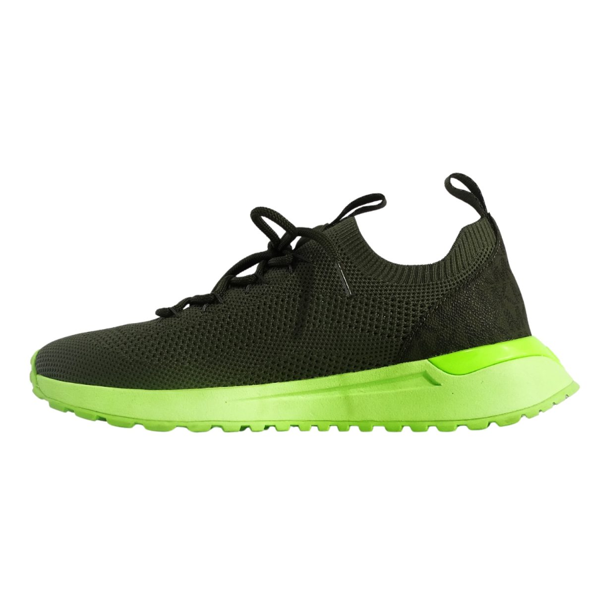 Zapatilla Deportiva De Malla Verde Con Detalle De Cuero En Monograma - Imagen 5