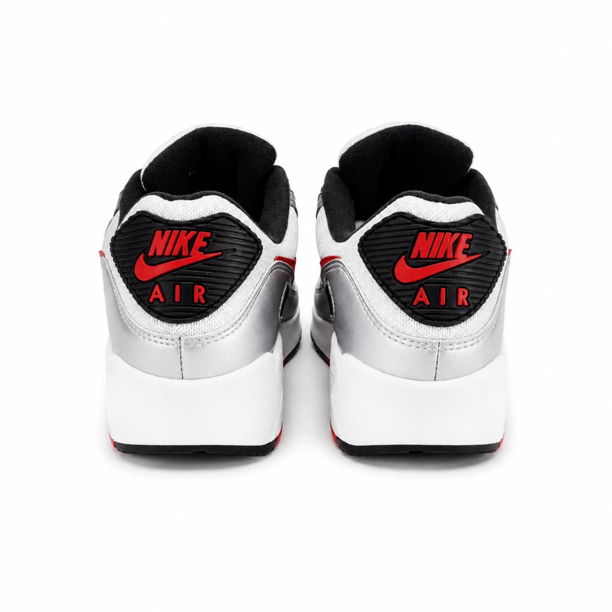 Zapatilla Retro Plateada - Rojo Con Aire - Imagen 4